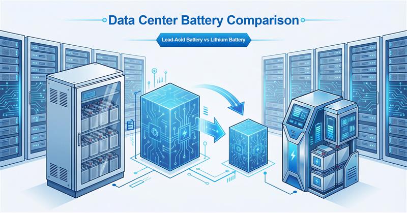 數據中心 UPS 電池比較：鉛酸電池 vs 鋰電池！一文看清安全、壽命及成本差別