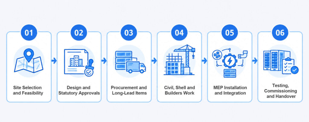 data center construction process